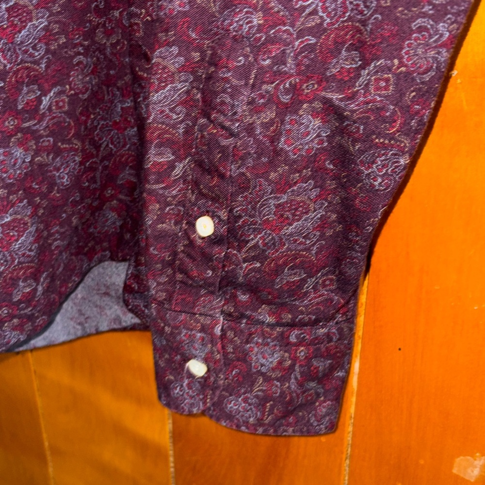 Massimo Dutti Dark Red Patterned Shirt - Picture 6 of 8